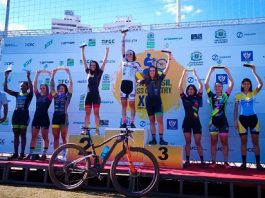 Atletas do Ciclismo feminino compõe o pódio